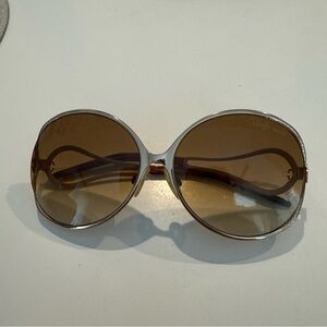 Roberto Cavalli Gold Bronze Oval Sunglasses Women’s, 61-15 [] 135